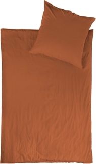 jilda-tex Bettwäsche Lissabon, Renforcé (Bio-Baumwolle), 2 teilig, unifarben, stonewashed und in vielen Farben
