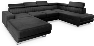 Masseno Ecksofa SIENA mit Schlaffunktion U-Form, Sofa mit Bettkasten