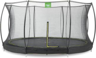 EXIT Silhouette Bodentrampolin ø427cm mit Sicherheitsnetz - schwarz