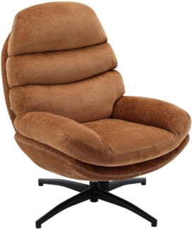 Vente-unique - Drehsessel - Stoff - Terracotta - LIZUTA