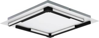 Eglo 900329 Deckenleuchte ZAMPOTE Alu, Stahl, Kunststoff schwarz weiss LED 25W 3000K L:38cm B:38cm H:5cm dimmbar