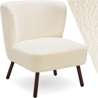 tectake Relaxsessel Teddy-Cocktailsessel, gepolstert, mit Bouclé-Bezug