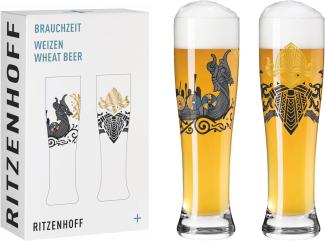 Ritzenhoff 3481010 BRAUCHZEIT Weizen 2er Set #19 #20 J. Vanis 2023 / Bierglas / Weizenbierglas