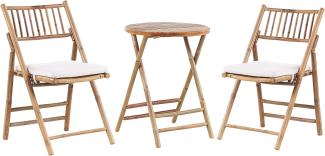 Bistro Set SAVELLETRI Holz Heller Holzfarbton