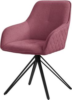 ML-DESIGN Polsterstuhl Esszimmerstuhl aus Textil Webstoff mit Metallbeine, 360° drehbar (1 St), Stuhl mit Rücken-& Armlehne Altrosa Küchenstuhl Wohnzimmerstuhl