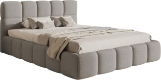 Selsey Bett Polsterbett Mit Stauraum Bettkasten 160x200 cm Boucle Gewebe Reißfest Cloudy Grau