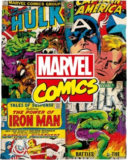 Wohndecke Marvel Decke Comics 130x170 cm, BERONAGE, passend zur Bettwäsche, ideal für Sofa, Couch, Bett, Auto, Camping