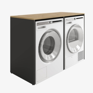 Platan Room Waschmaschinenumbauschrank DORA Waschmaschinenschrank 130 cm breit Überbauschrank
