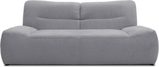 DOMO Collection Boho Sofa, 2 Sitzer im Boho-Style, 2er Sofa, Couch, Bigsofa in dunkelgrau
