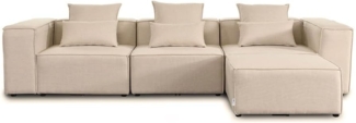 HOME DELUXE Ecksofa Modulares Sofa FINO - L, individuell Stellbar 4 Teile, Couch, Wohnzimmersofa, Modulsofa