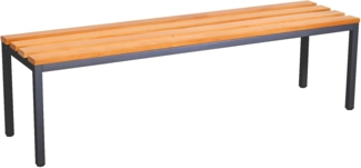 furni24 Sitzbank für Umkleideräume BxHxT: 150 x 42 x 40 cm, Umkleidesitzbank, Umkleidebank, Garderobenbank, Sportbank, Bank mit Echtholz für Fitnessstudio