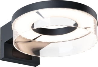 Paulmann 93111 LED Außenwandleuchte Capea Bewegungsmelder anthrazit 3000K IP44