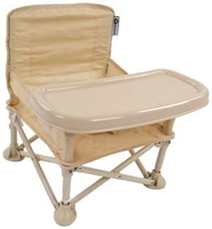 Tragbarer Hochstuhl, Klappbarer Baby-Campingstuhl mit Tablett, Reise-Sitzerhöhung für Kleinkinder für drinnen, draußen, Camping,Strand, Babysitz mit Sicherheitsgurt zum Essen von(Rosa)