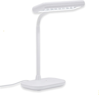 Briloner Leuchten LED Schreibtischlampe, Tageslicht 6500 Kelvin, 800 Lumen, Leuchtenhals dreh- und schwenkbar, 7. 5 W, Weiß