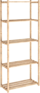 ASTIGARRAGA Kit Line, Regal Natura 5 Leistenböden, Kiefernholz, 171 x 65 x 30 cm