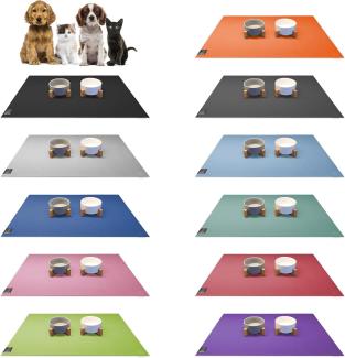 SanoZoo® Napfunterlage - Öko-TEX - Made in Germany - rutschfeste Futtermatte für Hunde & Katzen 30x40cm Lila, wasserfest