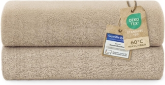 Blumtal Badetücher Premium weiche Frottier 2er Set mit Aufhängschlaufen, Frottee (2-St), Baumwolle Oeko-TEX Zertifiziert, saugstark