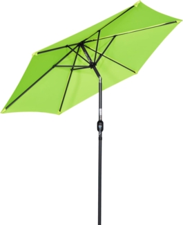 Angel Living Sonnenschirm Ø 270 cm, UV-Schutz 50+, Rund, Stahl und Polyester, 6 Stabile Rippen,Neigefunktion,Abnehmbares waschbares Verdeck