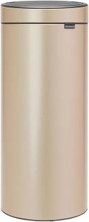 Brabantia Touch bin New, Abfalleimer, Mülleimer, Stahl, Metallic Gold, 30 L, 304507