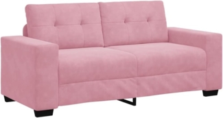 vidaXL Zweisitzer-Sofa Rosa 140 cm Samt 4105125