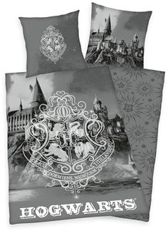 Harry Potter Wende Bettwäsche Hogwarts 2tlg 135 x 200 cm 80 x 80 cm