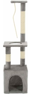 vidaXL Katzen-Kratzbaum mit Sisal-Kratzsäulen 109 cm Grau 170602