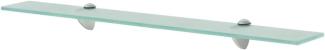 vidaXL Schwebendes Regal, Glas transparent, 0,8 x 10 x 70 cm
