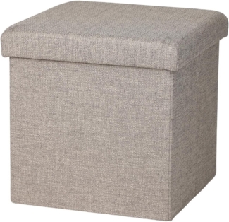 Urban Living Sitzhocker faltbar Sitzwürfel "ASPECT LIN" Hocker 53499 sandfarben