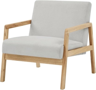 BAÏTA Sessel Bonifacio aus hellgrauem Stoff