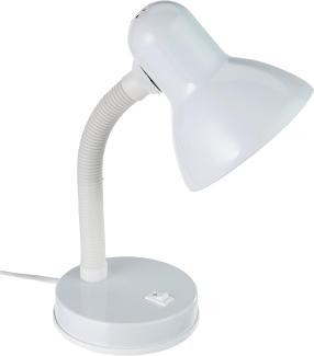 Eglo 9229 Büroleuchte BASIC 1 Kunststoff, Stahl, weiß E27 max. 1X40W H:30cm mit Wippschalter