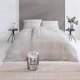 Estella Samt & Seide Flanell Bettwäsche Atelier Turin Beige 135x200+80x80