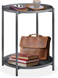 tectake Beistelltisch Oxford (1-St, 1 tlg), Abnehmbare Ablageflächen in Tablettform mit schützendem Rand