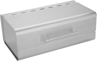 HAC24 Brotkasten Brotbox Brotkiste Brotbehälter Brot Kiste Box, Edelstahl, aus gebürstetem Edelstahl mit praktischen Schwenkdeckel