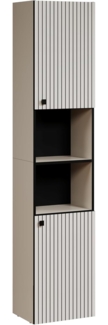 Badezimmer Hochschrank Bliss in grau 40 x 186 cm