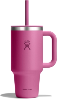 Hydro Flask Thermobecher All Around Travel Tumbler in den Größen 24 oz/ 32 oz / 40 oz, Edelstahl, Thermo Cup mit Strohhalm