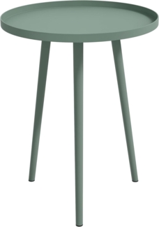 Outsunny Gartentisch wetterfest, mit erhöhtem Rand, aus Stahl, rund (Balkontisch, 1-St, Beistelltisch Garten), 20kg belastbar, Ø40x50H cm, für Outdoor Indoor Balkon Terrasse Grün