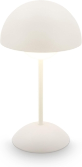 BRILONER - LED Tischlampe kabellos IP44 mit Touch, dimmbar, Akku tauschbar, Nachttischlampe, Leselampe, LED Lampe, Campinglampe, Tischleuchte, Akkulampe, Outdoor Lampe, 16x29 cm (DxH), Altweiß