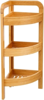 5Five Simply Smart Eckregal mit 3 Etagen, Küchenregal, Gewürzregal, Bambus, 23 x 23 x 60 cm, 540724234