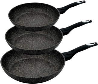 Klausberg Klausberg Set mit 3 Pfannen 20 cm, 24 cm, 28 cm Marmo Gold KB7290