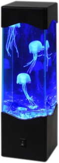 SATISFIRE LED Dekolicht Jellyfish Lampe Aquarium 3 schwebende Quallen Dekoleuchte USB blau, LED Classic, blau