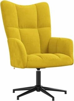 vidaXL Relaxsessel Senfgelb Samt, Drehbar [328102]