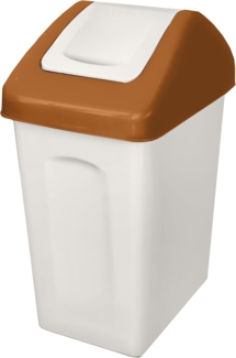 BranQ Mülleimer mit Klappdeckel Zur Mülltrennung 10l Brown 1310