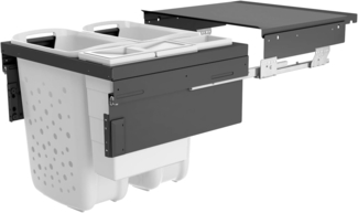 Hailo Wäschesammler 3270831 Laundry Carrier 60 LC Slide SC 80 Liter