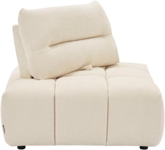 Vente-unique - Ecksessel mit verstellbarer Rückenlehne - Strukturstoff - Beige - APOLIU