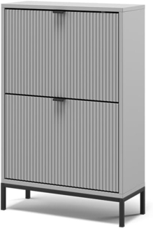 Schuhkipper Eliza Grau 60 x 92 cm mit 2 Klappschubladen Vicco