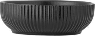 Bloomingville Neri Schale, Schwarz, Steingut, T17xH5,5 cm, 625 ml
