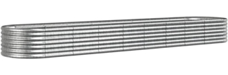vidaXL Hochbeet Verzinkter Stahl 368x80x36 cm Silbern 318932