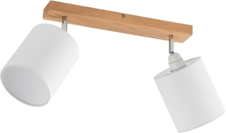 Lindby Deckenstrahler Imarin, Holz IP20, 2 x 15 W LED