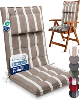 Beautissu Polsterauflage Sun-HL, Hochlehner Auflage 119 x 50 x 8 cm