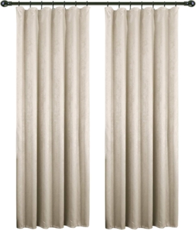 Woltu Verdunkelungsvorhang, Kräuselband (2 St), blickdicht, Gardinen Vorhänge Blickdicht mit Kräuselband, 250g/m²